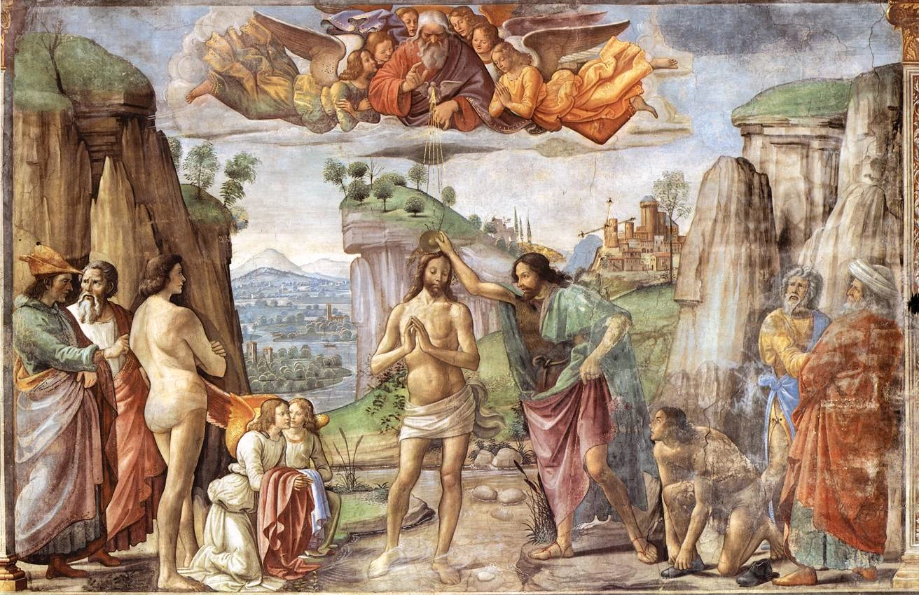Battesimo di Cristo - Cappella Tornabuoni, Santa Maria Novella, Firenze